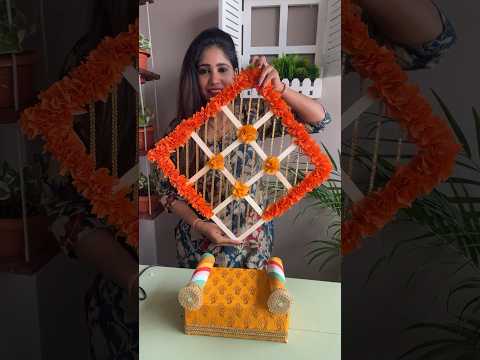 Easy & quick Ganesh Chaturthi Decoration at Home | Last minute decoration, Icecream Sticks Deco 2024