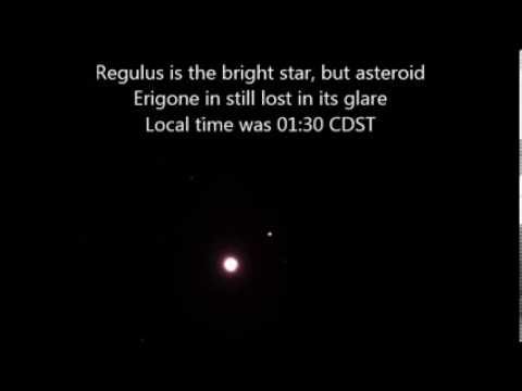 Asteroid Erigone Close Encounter with Regulus