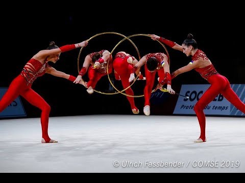 2019.03.31 Тье - Украина 🇺🇦UKR - 3 обруча 4 булавы 24,95 🥇 - Grand Prix Thiais