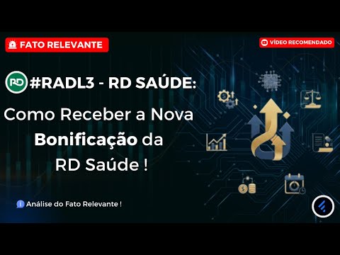 Thumbnail do vídeo: #RADL3: Ações de GRAÇA! Passo a Passo de Como Receber a Nova Bonificação de R$ 750M da RD Saúde