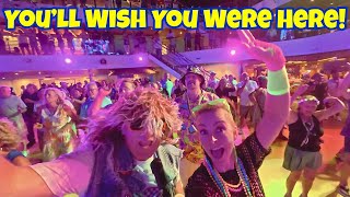 Nonstop Carnival Vista Fun: Hula Hoops, Waterslides, Ji Ji Asian Kitchen & 80's Rock-N-Glow Party!
