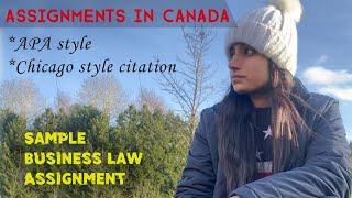 Sample Assignment | International student |Assignment in Canada | APA style | Chicago style citation