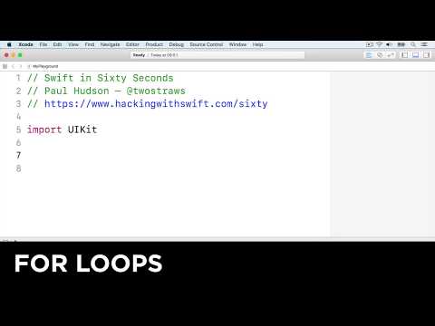 For loops – Swift in Sixty Seconds