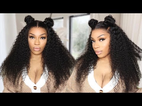 Deep Curly 360 Full Lace Human Hair Wigs Plucked Brazilian Virgin Hair