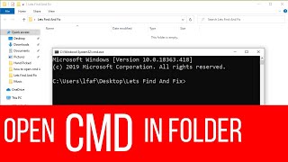 How to Open Command Prompt (CMD) in a Folder or Directory in Windows 10