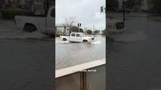 Flooding impacted parts of Hampton Roads on Tuesday  #757 #virginia #weather