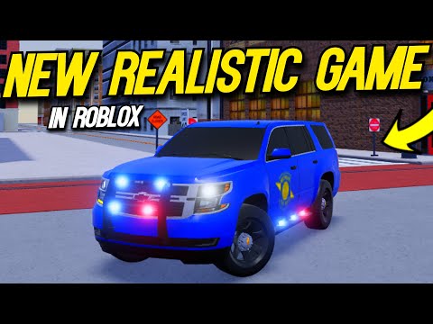 Playing This NEW REALISTIC Police Game On Roblox!