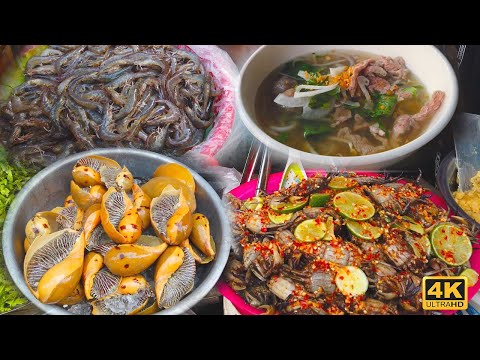 Walking In Phnom Penh 4K - Market Scene Chhouk Meas Wet Market Walking Tour