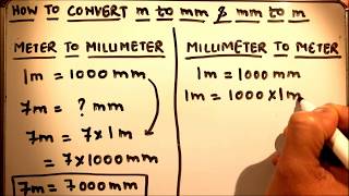 HOW TO CONVERT METER TO MILLIMETER AND MILLIMETER TO METER