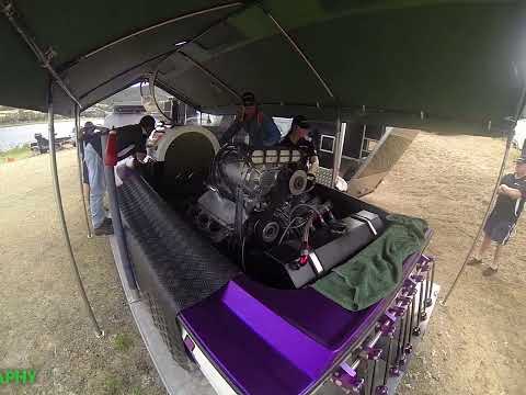 Darren Robinson warming Wild Child up at the Granton Spectacular 2023 in Tasmania