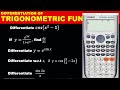 DIFFERENTIATION PART 3 HOW TO DIFFERENTIATE TRIGONOMETRIC FUNCTION WITH THE CASIO CALCULATOR