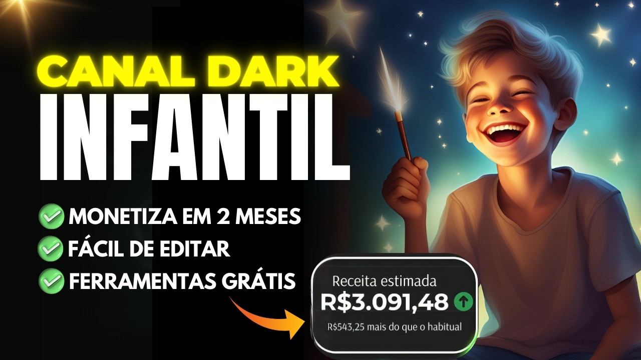 SIMPLES DE CRIAR E QUE MONETIZA RÁPIDO NO YOUTUBE: CANAL DARK LUCRATIVO