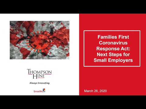 2020 03 26 Update to Families First Coronavirus Response Act for Small Employers