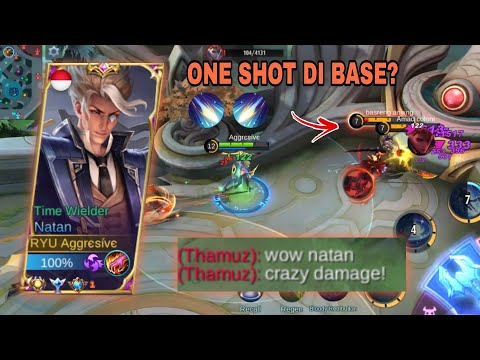 NATAN + ANGELA = ONE SHOT TO ENEMY IN BASE😱- BUILD TOP 1 GLOBAL NATAN | AGGRESIVE | MOBILE LEGENDS