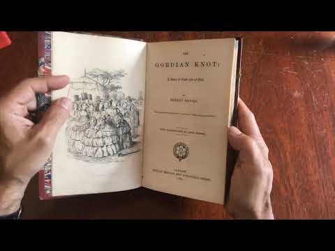 John Tenniel Illustrated book 1860 Gordian Knot lovely gilt leather book