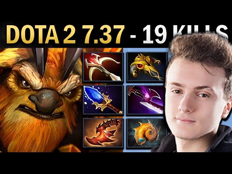 Earthshaker Dota 2 7.37 Miracle with 19 Kills and Daedalus - TI14