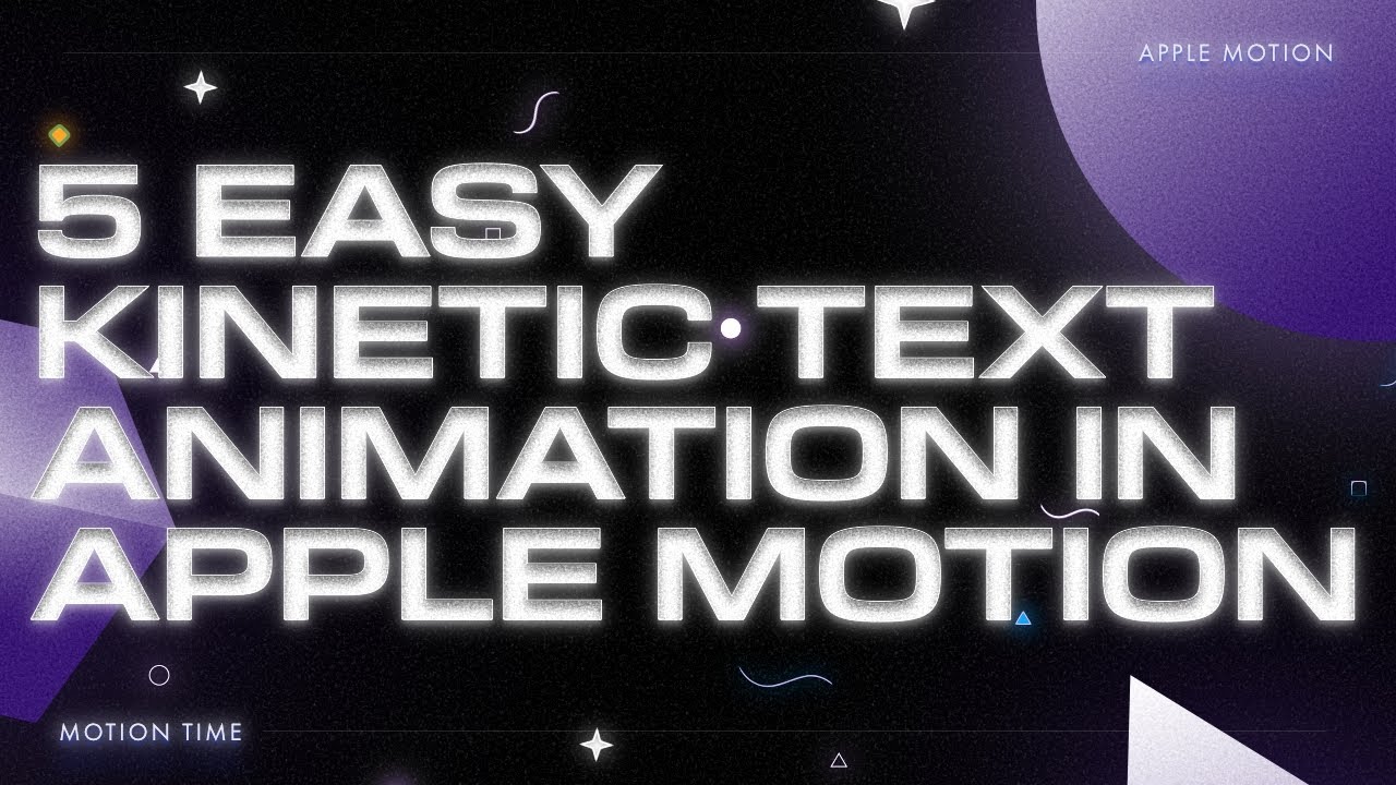 Kinetic Text Animation in Apple Motion