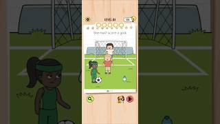 Brain Test 5 Level 83: She must score a goal Walkthrough