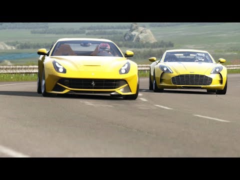 Aston Martin One-77 vs Ferrari F12 Berlinetta at Highlands