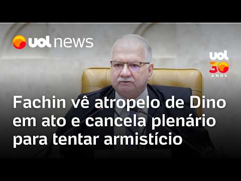 Fachin vê atropelo de Dino em ato e cancela plenário para tentar armistício em meio à crise no STF