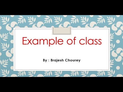 Example of Class in VB.Net