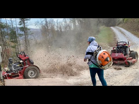 Quick mow on top of the mountain! Mowing lush green grass in November!