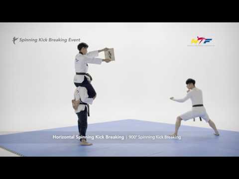 Horizontal Spinning Kick Breaking - 900° Spinning Kick Breaking