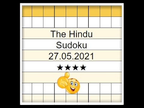 Today The Hindu Sudoku 4 Star Solution | 27.05.2021