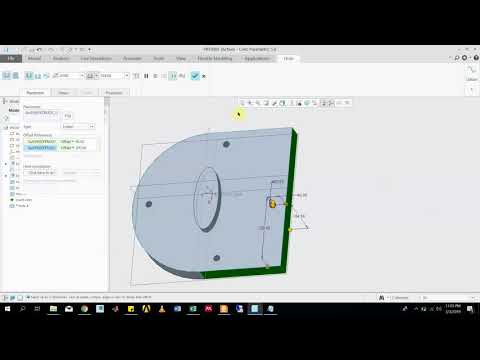 Volume Milling, Surface milling and drilling operation by using Creo Parametric 5.0