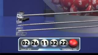 Powerball lottery Jun 8, 2013 drawing video