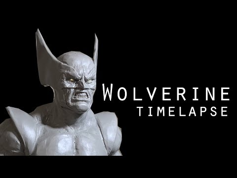 Wolverine - 1:6 scale sculpture timelapse using super sculpey.
