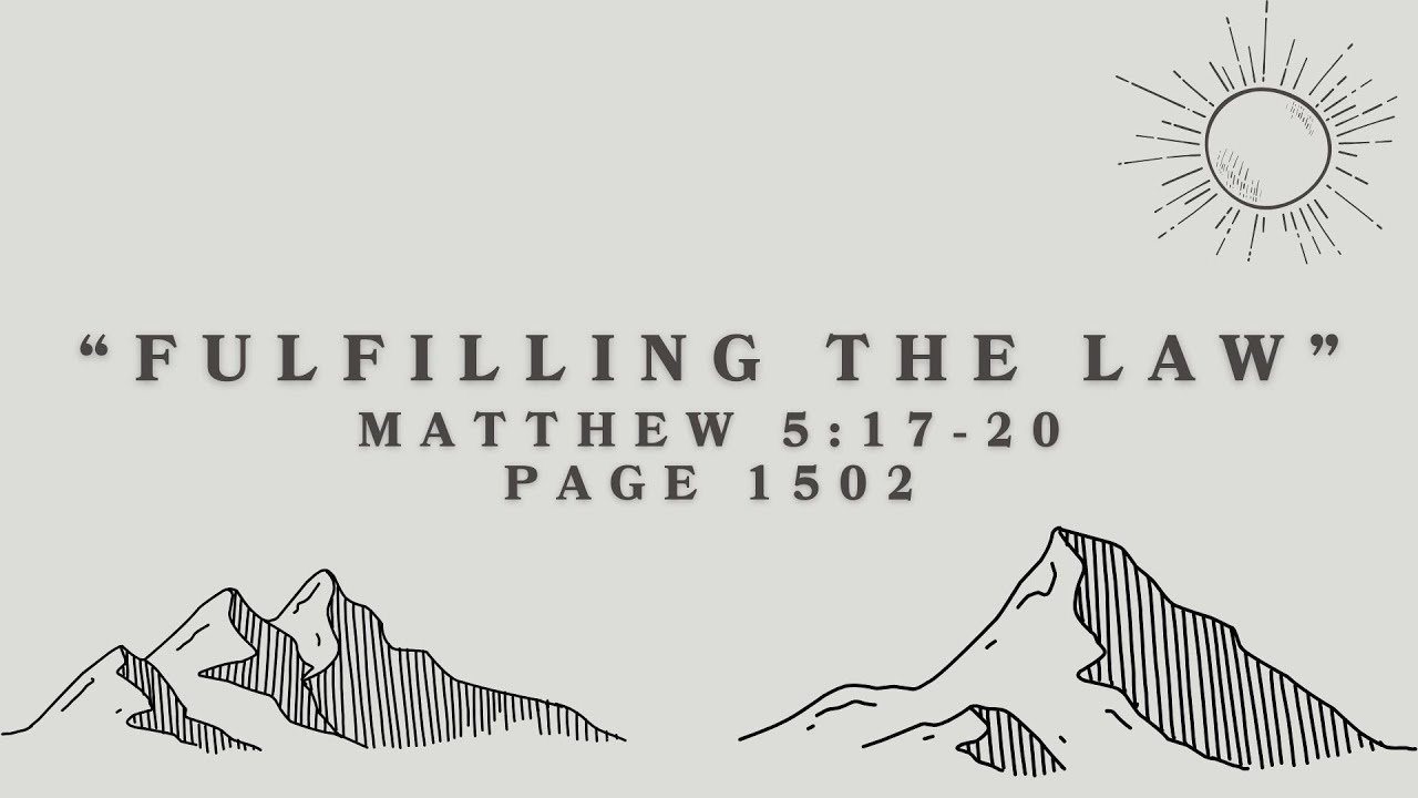 Fulfilling The Law (2.1)