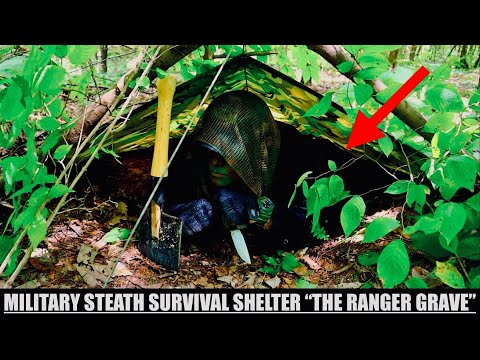 Military Stealth Survival Shelter - "The Ranger Grave!"