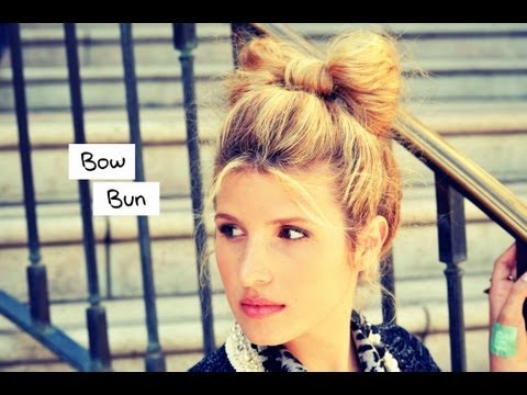 DIY Hair Bow Bun and Styling Tutorial by Mr. Kate