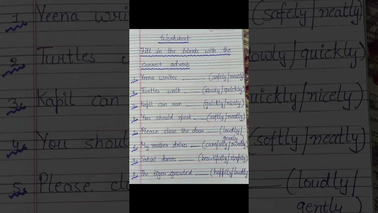 #worksheet on adverb # adverb pr worksheet class 1 ,2 ,3