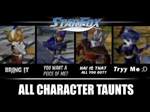 ALL STAR FOX ASSAULT Character Taunts | Including SECRET 2nd Taunts, Quotes , Voice lines