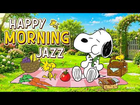 Upbeat Morning with Snoopy 🎧☀️💐| Relaxing Summer Jazz for Uplifting Vibes by Jazzy