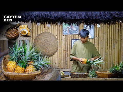Harvesting pineapple and foraging bamboo shoots | Providing a meal from nature
