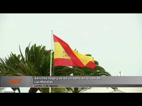 Sánchez llega y se da un "baño" en la cala de Las Maretas
