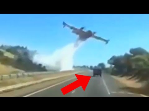 Water Bombers Drop Water Near Highway - Daily dose of aviation