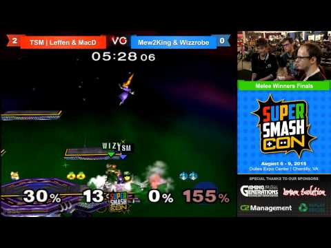 SSC - TSM | Leffen & MacD Vs. Mew2King & CoG | Wizzrobe SSBM Winners Finals - Smash Melee