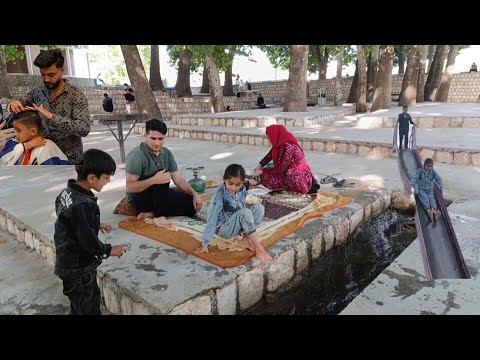 A good day with Amir and Samaneh: picnic with children, fun in the park and beauty in the salon