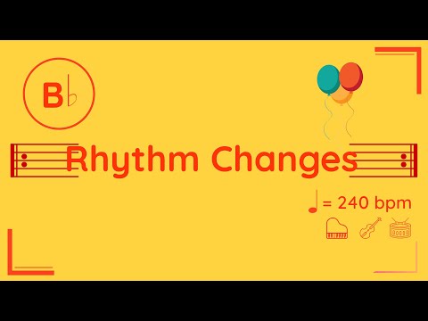 Bb Rhythm Changes | 240 bpm | Jazz Swing | Play-Along Backing Track