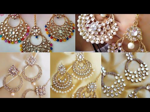 Mangtika with earring set latest collection | Tanzeel collection