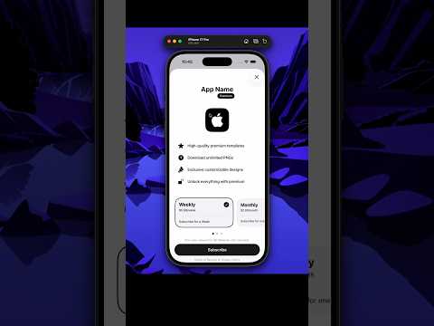 Animated Paywall using Native StoreKit APIs | SwiftUI | #apple thumbnail