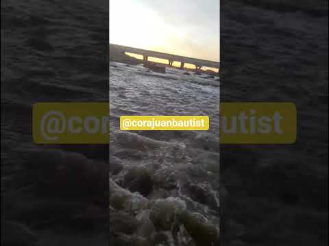 Cora.en Cascada. puente la Pasarela. Río Salado.Roque Perez.  dragado Río Salado.Cora Juan Bautista