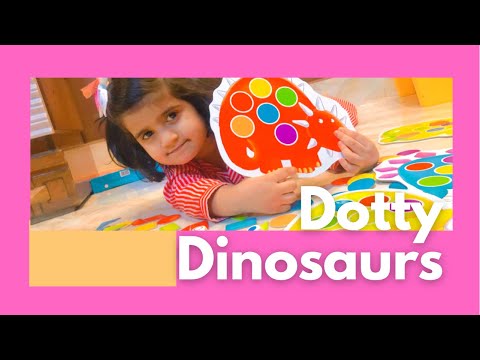 Dotty Dinosaurs Game With Zaria ! @littlezaria  Orchads toys #Funlearning