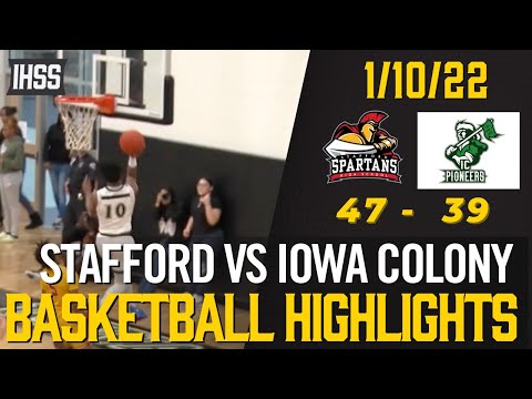 Stafford vs Iowa Colony  - 2022 Basketball Highlights