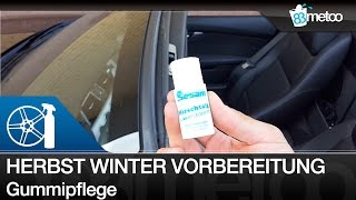 Auto Vorbereitung Herbst und Winter: Gummipflege mit Hirschtalg Türgummipflege und Gummidichtungen
