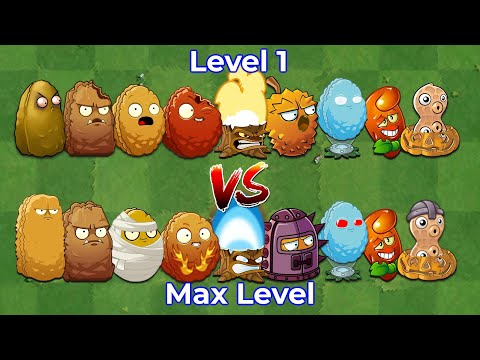 PVZ 2 Compare - All Defense Plants Level 1 vs Max Level !!!